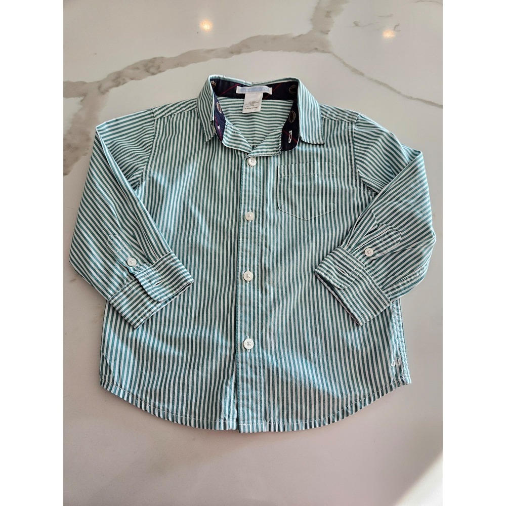 Janie and jack baby boy button up top 18-24 mos